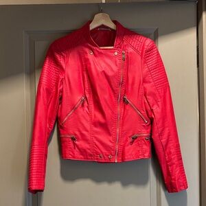 Gaudi' Bright Red Leather Jacket